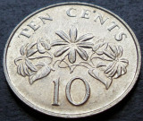 Moneda 10 CENTI - SINGAPORE, anul 1991 * cod 2665, Asia