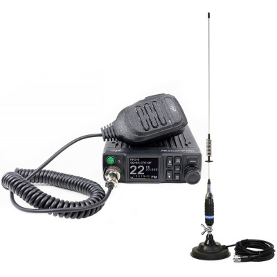 Pachet Statie radio CB PNI Escort HP 8900 ASQ, 12-24V + Antena CB PNI S75 cu baza magnetica foto