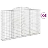 Cumpara ieftin Cosuri gabion arcuite 4 buc, 300x30x180/200 cm, fier galvanizat