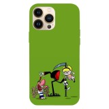Husa compatibila cu Apple iPhone 15 Pro Max, Viceversa, model Face Slap Billy and Mandy , Silicon, TPU, Transparent, Carcasa