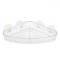 Raft Baie Acrilic, Suport Colț, Transparent, Ventuze Fixare, Dimensiuni 22.6x17x2.9cm