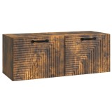 vidaXL Oglindă TV montată pe perete Stejar fumuriu 78,5 x 31 x 30 cm 898720