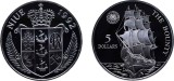 P10 NIUE 5 $ 1992 Bounty /argint /Proof