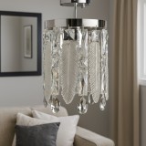 Pendul Decorativ Cu Cristale, Design Elegant, Soclu E27
