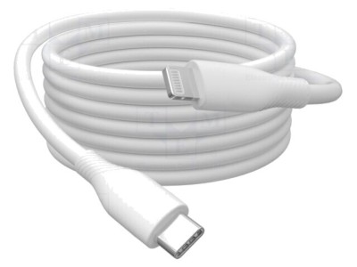 Cablu USB 2.0 DIGITUS Lightning la USB-C 0,5m alb nichelat foto