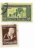 Polonia - Marci diverse (2 buc.), 1954 - valori obliterate