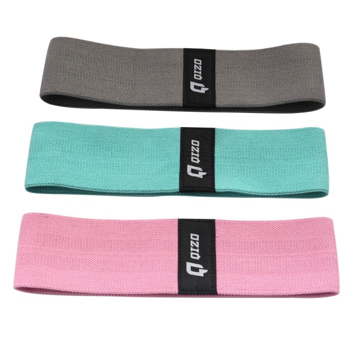 Banda elastica pentru antrenament, Qizo HKRBB2202, 34.5 x 8 cm, set 3 bucati
