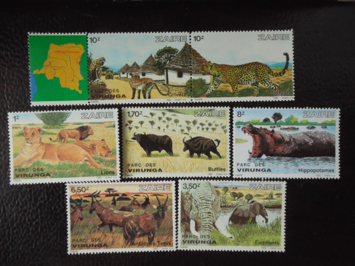 Zair-Fauna din Africa-serie completa-nestampilate