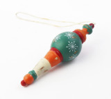 Cumpara ieftin Decoratiune Craciun - Wooden Ornament On String, petrol/burgundy/orange 10cm | Drescher