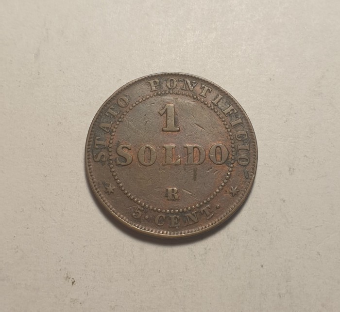 Vatican 1 Soldo 1866