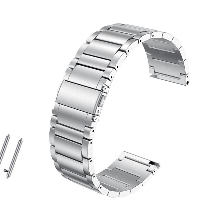Curea metalica compatibila Fossil Gen 5 Smartwatch, telescoape Quick Release, 22mm, Silver