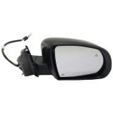 Oglinda usa exterioara Jeep Cherokee, 18, dreapta, reglaj electric; carcasa neagra, grunduit; incalzire; sticla plana crom; rabatare electrica;