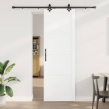Ușă glisantă cu set de hardware &#039;ORKDAL&#039;Alb Lemn solid de pin