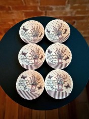 Set 6 boluri model lavandă cu fluturi foto