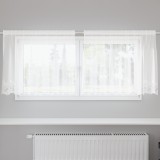 vidaXL Cortină din Dantelă cu perdele Floral Alb 200 x 120 cm Poliester