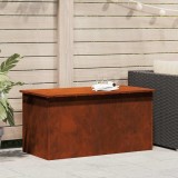vidaXL Cutie de depozitare exterioară Ruginit 100 x 50,5 x 50 cm Oțel 874566
