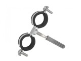 Clema metalica dubla cu cauciuc pentru fixare tevi in perete, 3 / 4&quot;, 26-30 mm, Geko G17282