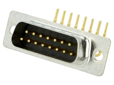 Conector D-Sub 15 PIN Tată 90&amp;deg; PCB THT 5A foto