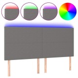 Cumpara ieftin Tablie de pat cu LED, gri inchis, 160x5x118/128 cm, textil