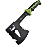 Topor Multifunctional Din Otel, Maner Verde, Husa Negru, 28 cm