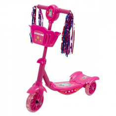 Trotineta Kiddy II, Action One, Unicorn cu lumini si muzica, Roz