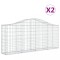 Cosuri gabion arcuite 2 buc, 200x30x80/100cm, fier galvanizat
