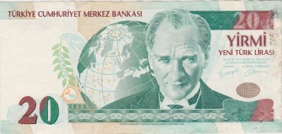 Turcia 20 Lire 2005 VF foto