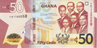 Bancnota Ghana 50 Cedis 2019 - P49 UNC foto