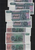 Bancnota Myanmar Burma 200 Kyats 2004 UNC