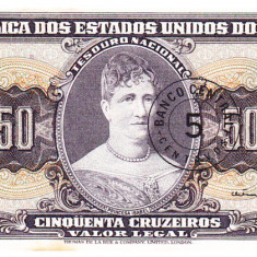 Brazilia 5 Centavos pe 50 Cruzeiros 1966-67 P-183b Seria 098250