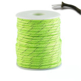 Snur Cordelina Paracord (7x3) reflectorizant 25mx4mm Rezistenta verde neon 1789