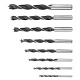 Cumpara ieftin Set 8 burghie, pentru lemn, Top Tools 60H808, mandrina standard, 3-10 mm, negre