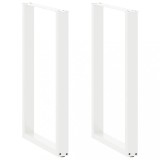 VidaXL Picioare de masă de bar &icirc;n formă de U, 2 buc., alb, 60 x (100-101) cm, oțel 4013237