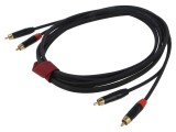 Cablu RCA stereo 3m negru ecranat REDS MUSIC
