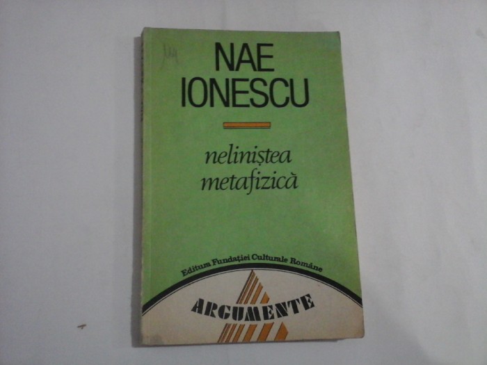 NELINISTEA METAFIZICA - NAE IONESCU