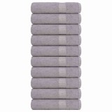 VidaXL Prosoape de baie 10 buc Gri 100x150 cm 360 g/m&sup2; 100% bumbac
