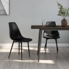 Set 2 Scaune Bucatarie Gossi Negre, PP si Metal, 46x52x84 cm, Moderne, Ergonomice