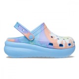 Saboți Crocs Classic Tie Dye Cutie Clog Kids Alb - Oxygen / Multi