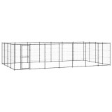 VidaXL Padoc pentru c&acirc;ini de exterior, 33,88 m&sup2;, oțel