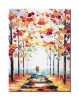 Tablou pictat manual, Impreuna pentru totdeauna, 40x30cm ulei pe panza in cutit efect 3D, gata de agatat pe perete