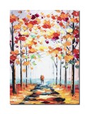 Cumpara ieftin Tablou pictat manual, Impreuna pentru totdeauna, 40x30cm ulei pe panza in cutit efect 3D, gata de agatat pe perete