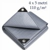 Prelata ranforsata 4x5 m, 110 g/mp, inele metalice, rezistenta la ploaie, inghet, raze UV, Oem