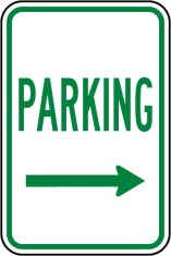 Parking Right Arrow Sign foto