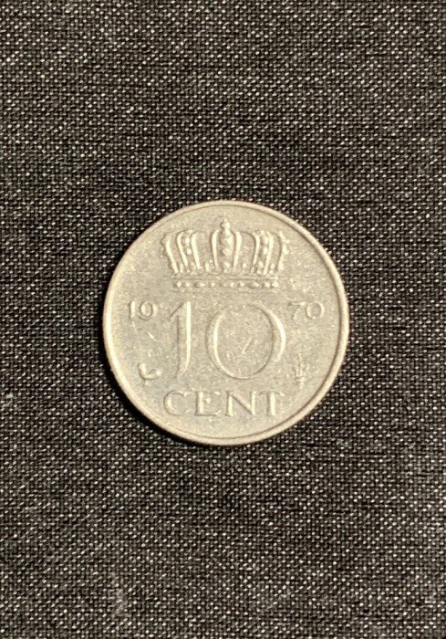 Moneda 10 cenți 1970 Olanda