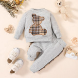 Trening gri pentru baietei - Teddy bear (Marime Disponibila: 18-24 luni), Superbaby