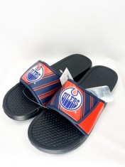 Edmonton Oilers papuci de bărbați Legacy Velcro Sport Slide Slipper - S = 39-41 EU