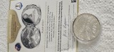 Medalie argint 7,5 grame ... Campionatul MONDIAL FOTBAL RUSIA 2018 , pentru tara AUSTRALIA , EMBLEMA OFICIALA