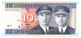 Lituania 10 Litas 2001 P-65 Seria AG2555204