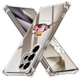 Husa antisoc pentru samsung galaxy s25 ultra, airbag pro, transparent, girl power