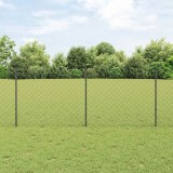 Set Gard de Grădină Set de 2 Gri Oțel Galvanizat 25 x 1 m
